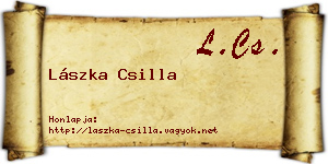 Lászka Csilla névjegykártya