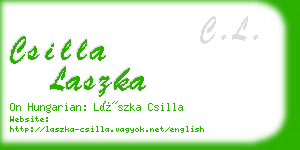 csilla laszka business card